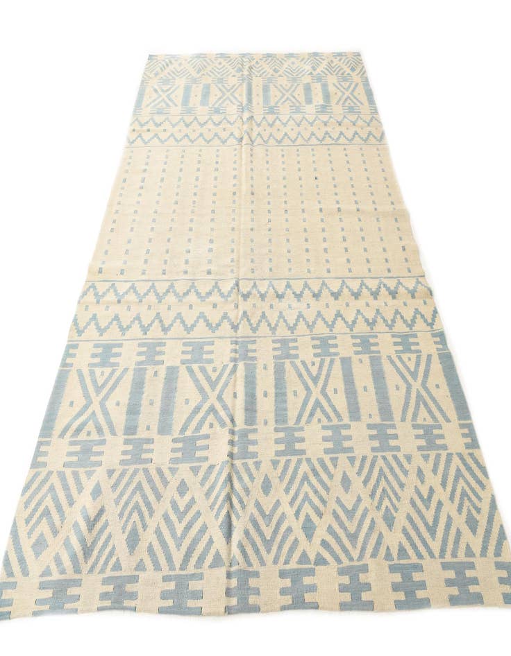 Detail image of 6' 9 x 9' 10  Hand Woven Kilim Modern Wool Rug