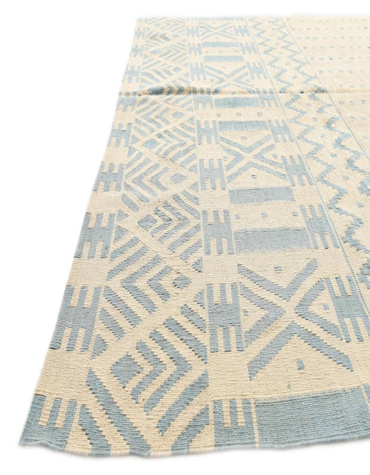 Detail image of 6' 9 x 9' 10  Hand Woven Kilim Modern Wool Rug