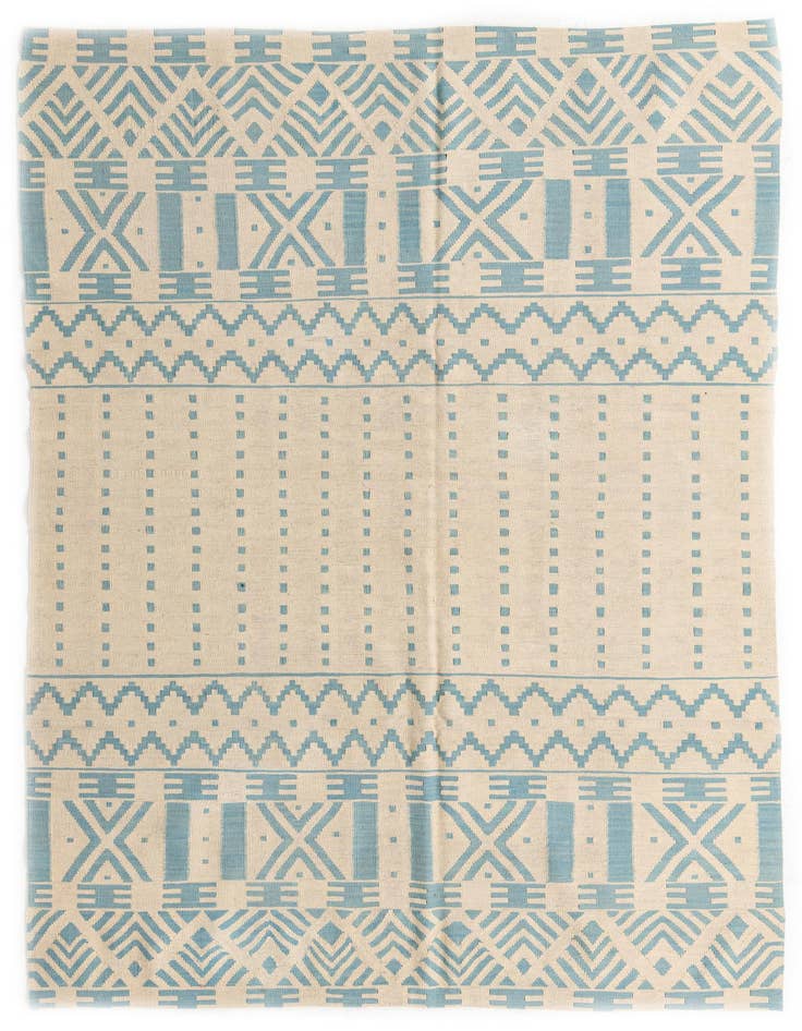 Detail image of 6' 9 x 9' 10 Hand Woven Kilim Modern Wool Rug