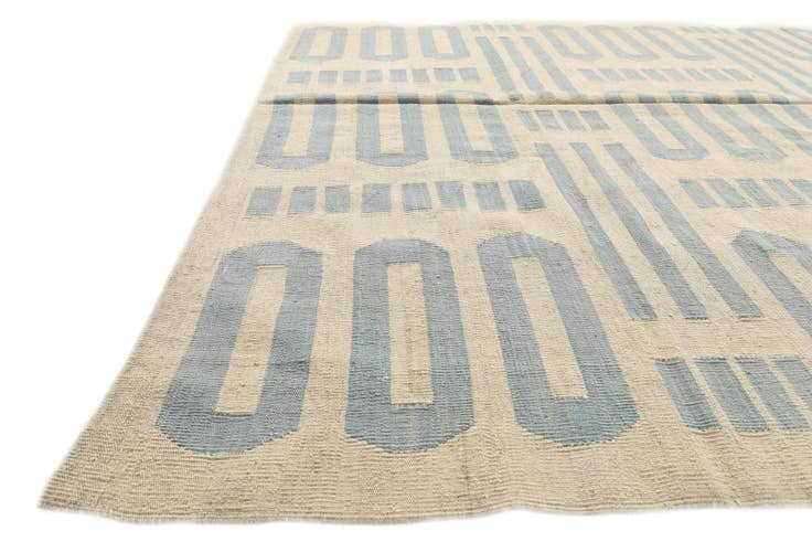 Detail image of 6' 9 x 9' 6 Hand Woven Kilim Modern Wool Rug