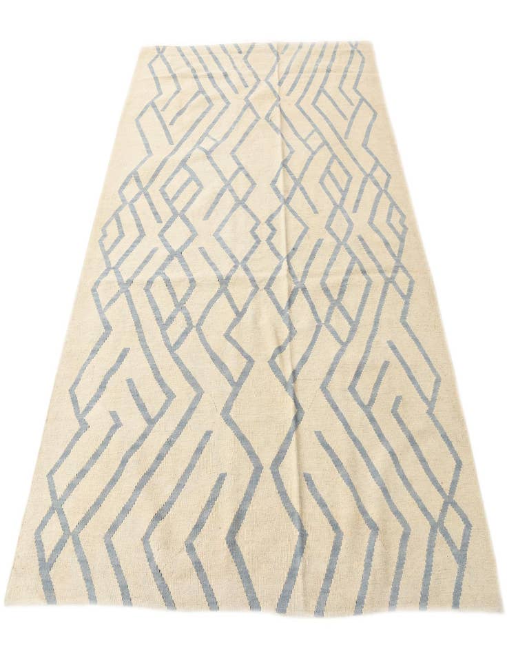 Detail image of 6' 3 x 7' 8  Hand Woven Kilim Modern Wool Rug