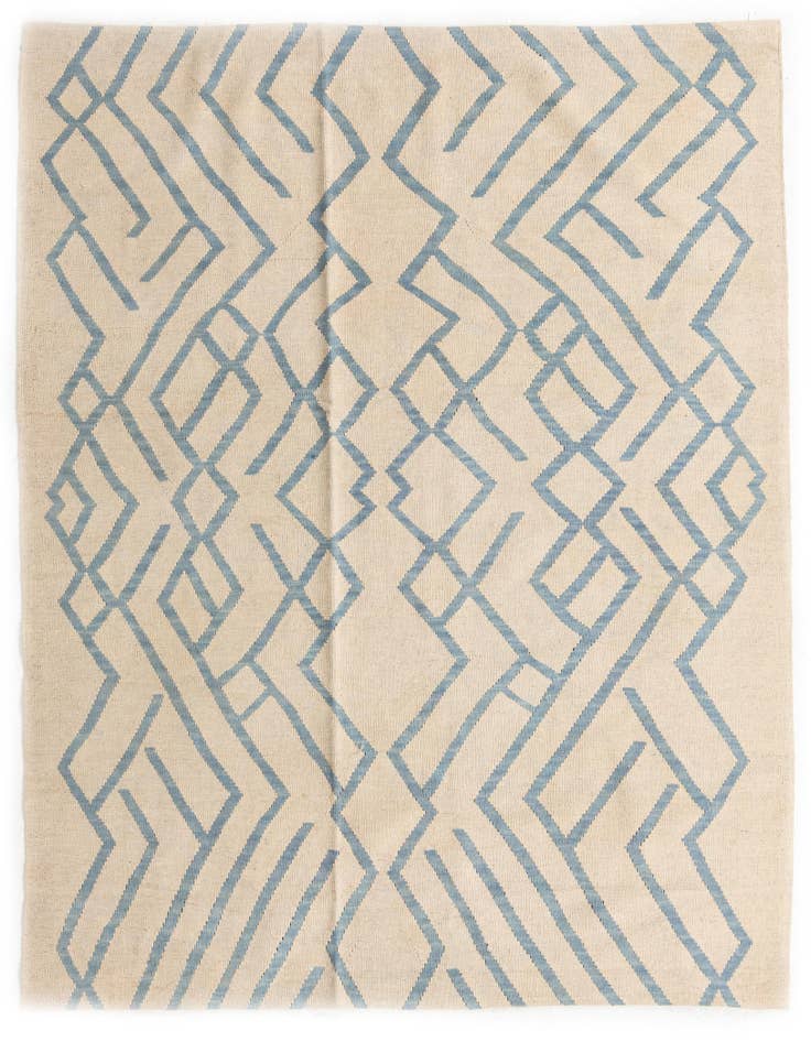 Detail image of 6' 3 x 7' 8 Hand Woven Kilim Modern Wool Rug