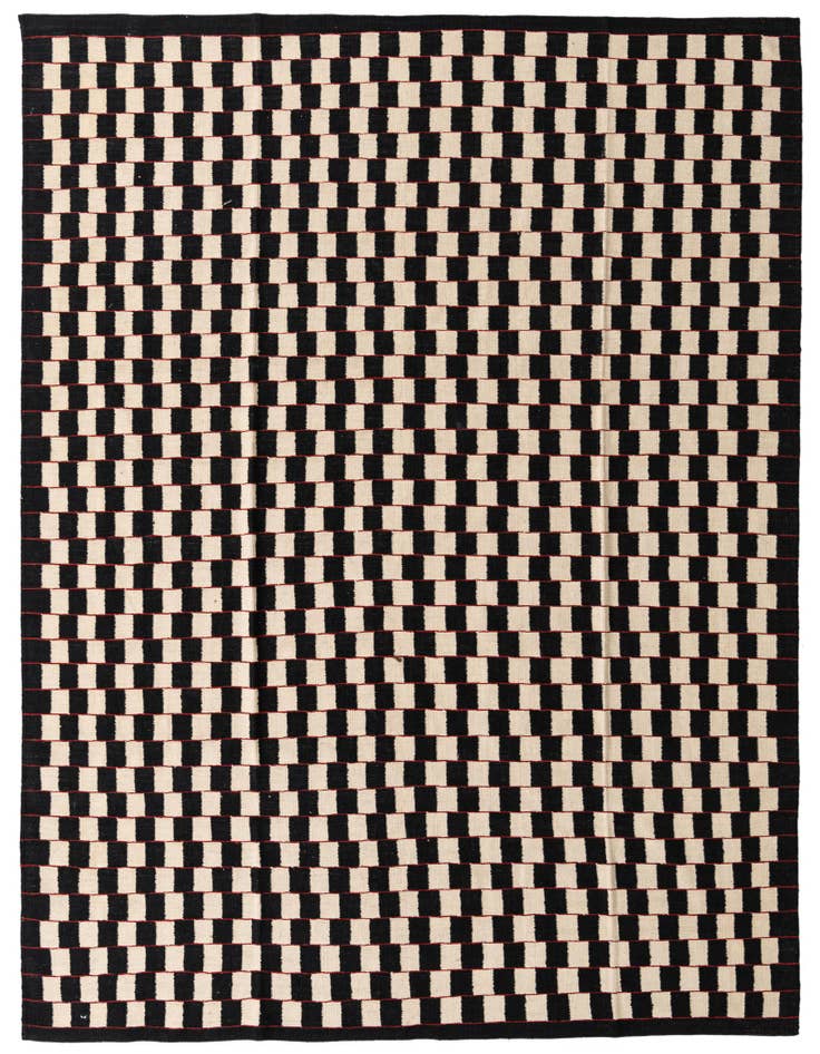 Detail image of 8' 4 x 9' 5 Hand Woven Kilim Modern Wool Rug