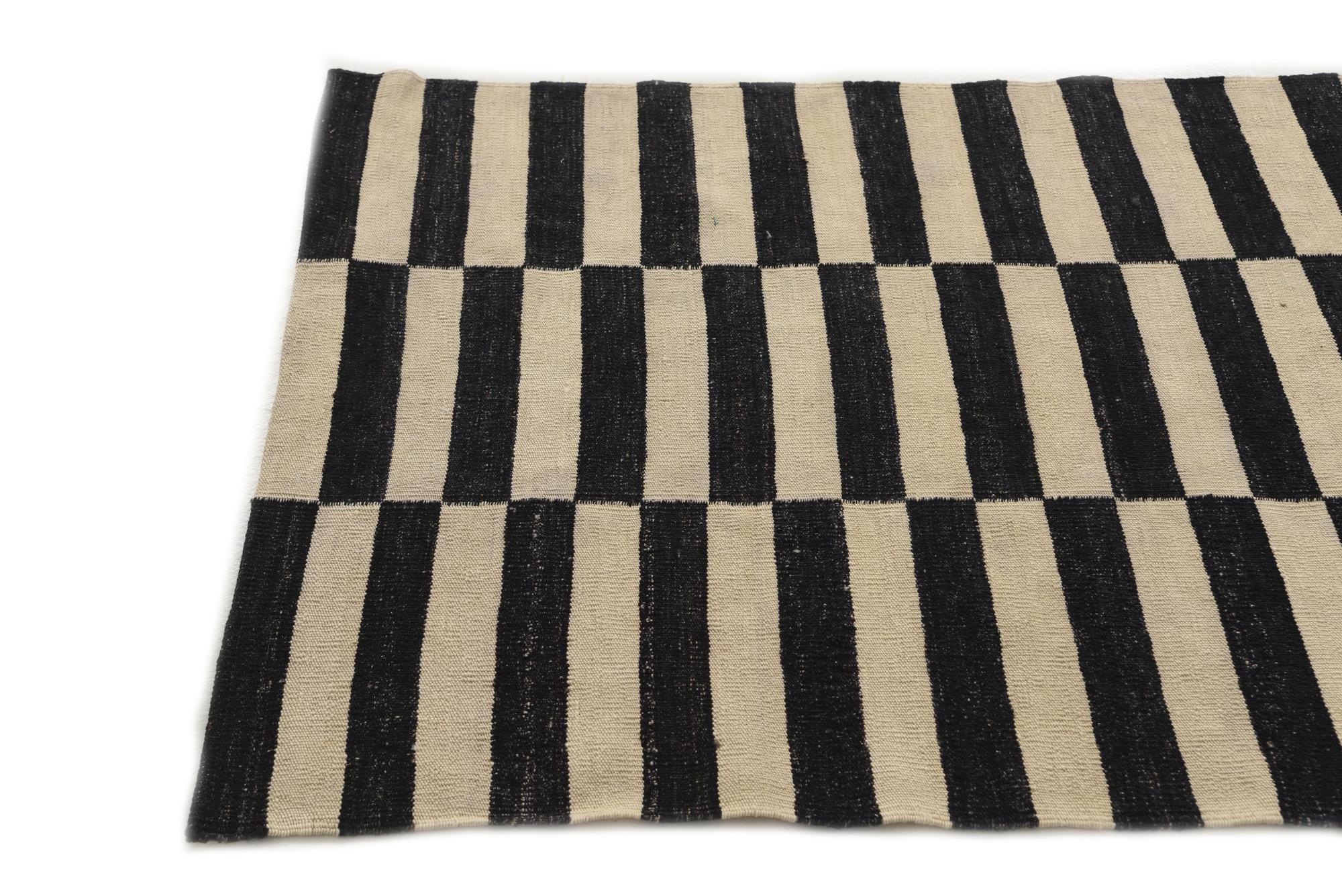 3' 6 x 5' Hand Woven Kilim Modern Wool Rug