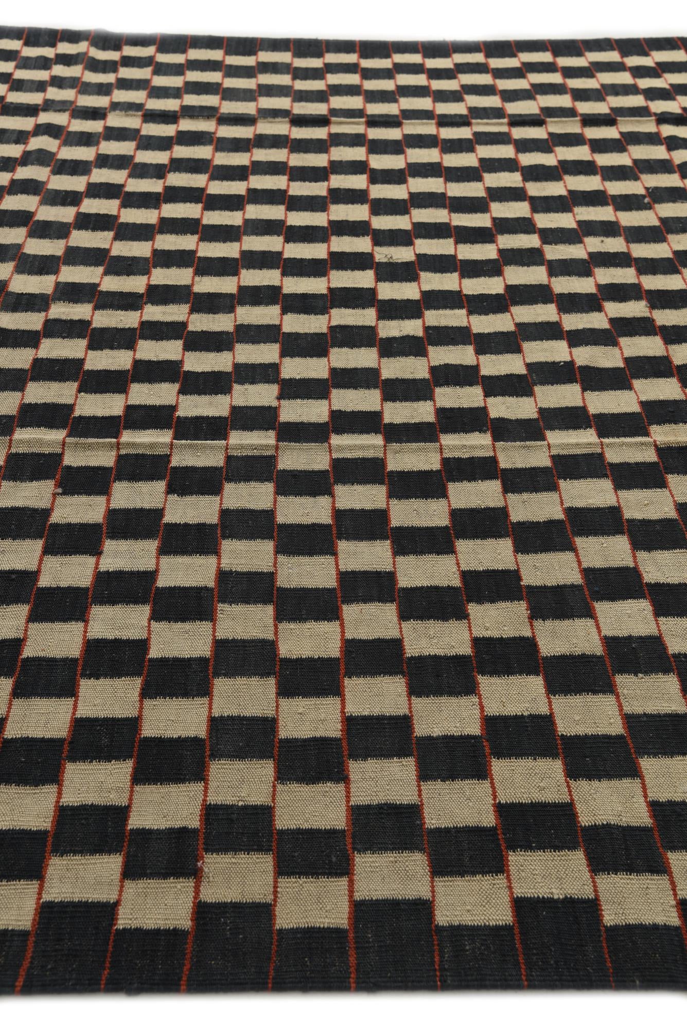 8' x 11' 4 Hand Woven Kilim Modern Wool Rug