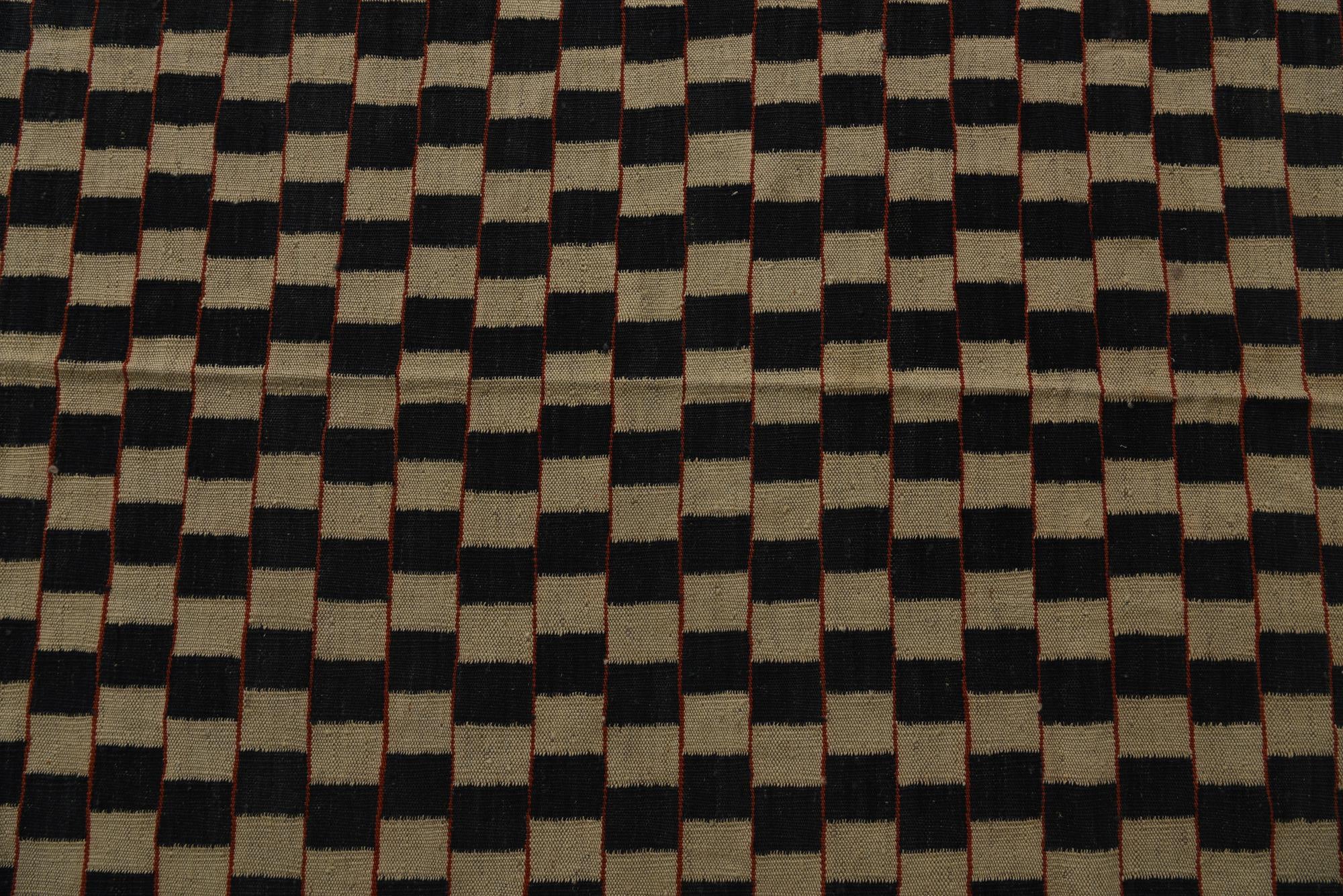 8' x 11' 4 Hand Woven Kilim Modern Wool Rug