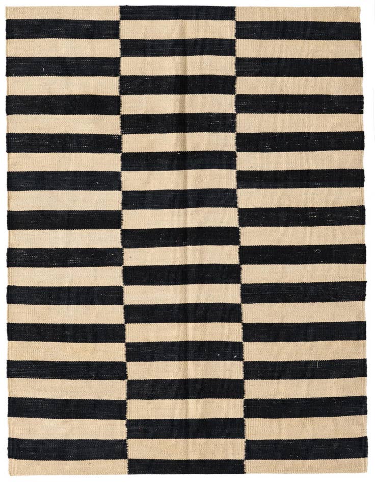 Detail image of 3' 4 x 5' 2 Hand Woven Kilim Modern Wool Rug