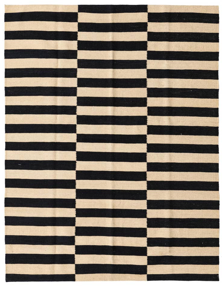 Detail image of 4' 1 x 6' Hand Woven Kilim Modern Wool Rug