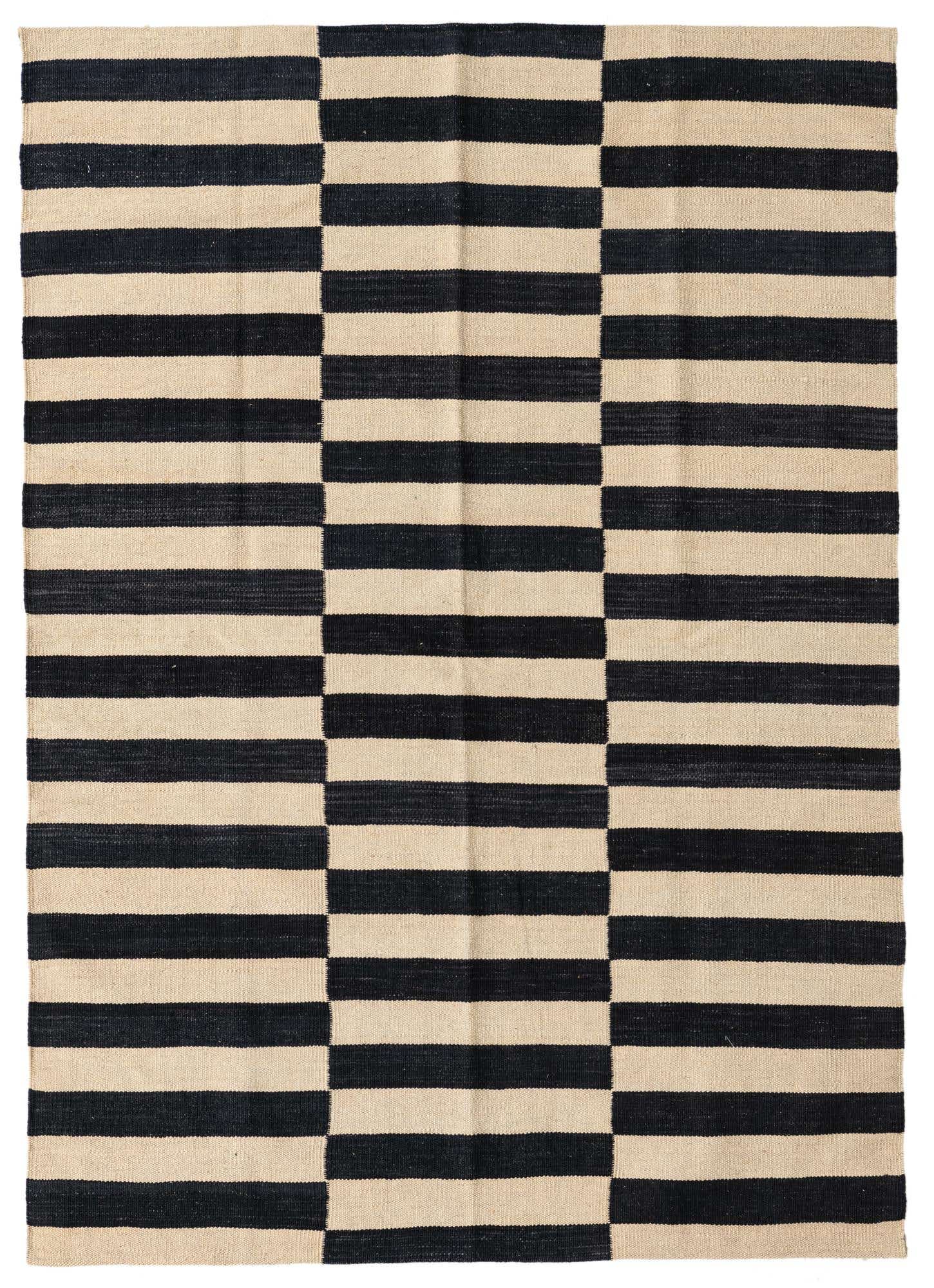 4' 2 x 5' 9 Hand Woven Kilim Modern Wool Rug
