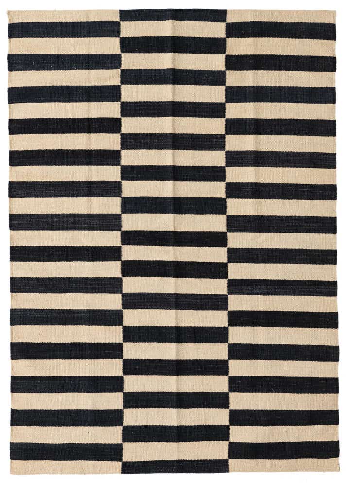 4' 2 x 5' 9 Hand Woven Kilim Modern Wool Rug