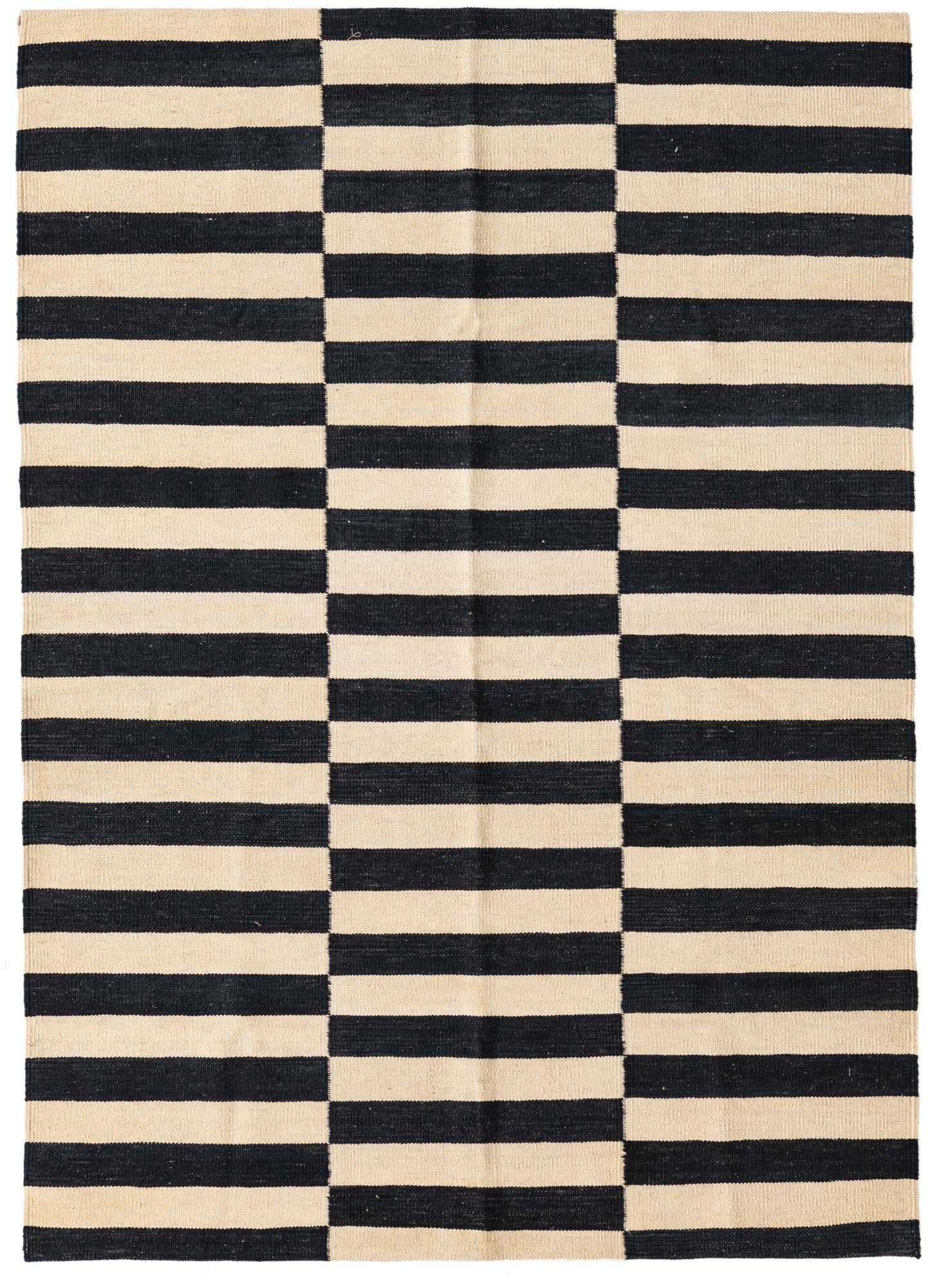 4' 3 x 5' 11 Hand Woven Kilim Modern Wool Rug