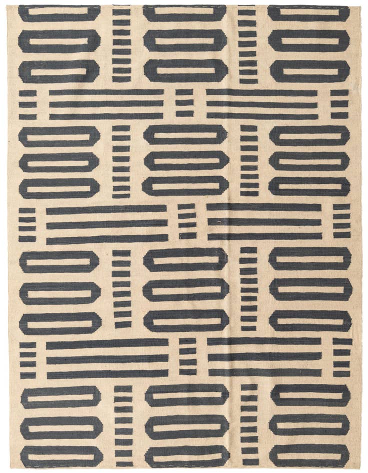 Detail image of 6' x 7' 5 Hand Woven Kilim Modern Wool Rug