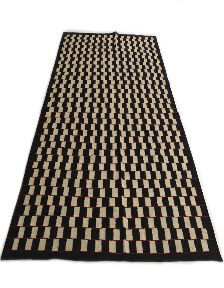 Detail image of 6' 7 x 9' 4  Hand Woven Kilim Modern Wool Rug