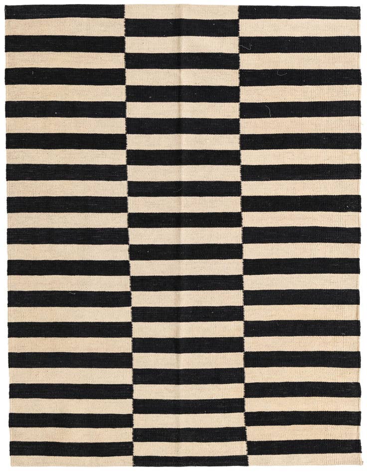 Detail image of 4' 3 x 6' Hand Woven Kilim Modern Wool Rug