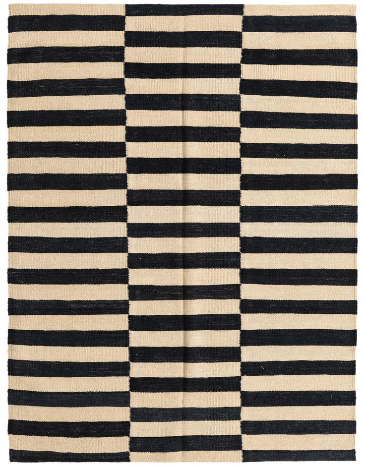 Detail image of 4' 3 x 6' Hand Woven Kilim Modern Wool Rug