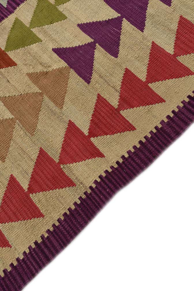 6' 8 x 9' 8 Hand Woven Kilim Modern Wool Rug