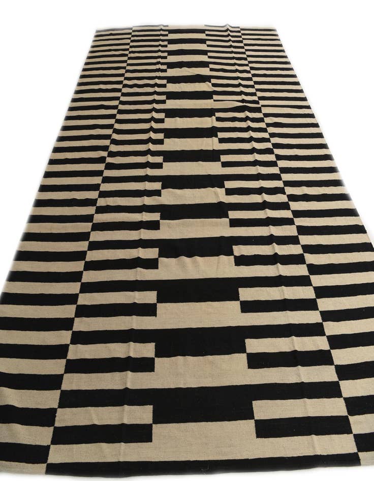 Detail image of 10' 2 x 13'  Hand Woven Kilim Modern Wool Rug