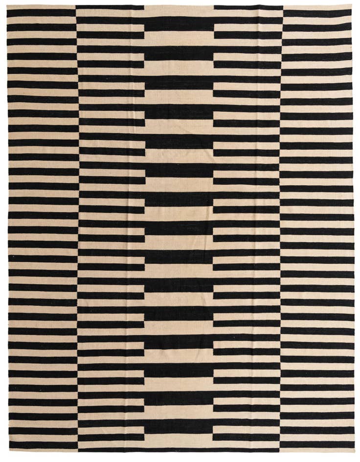 Detail image of 10' 2 x 13' Hand Woven Kilim Modern Wool Rug