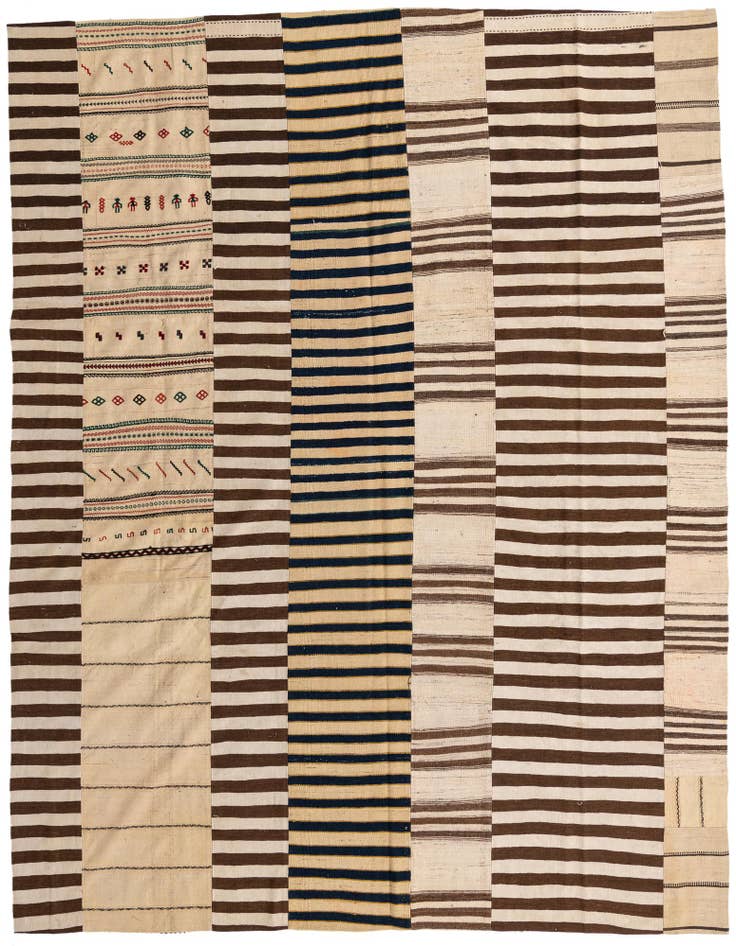 Detail image of 9' 5 x 12' Hand Woven Kilim Modern Wool Rug