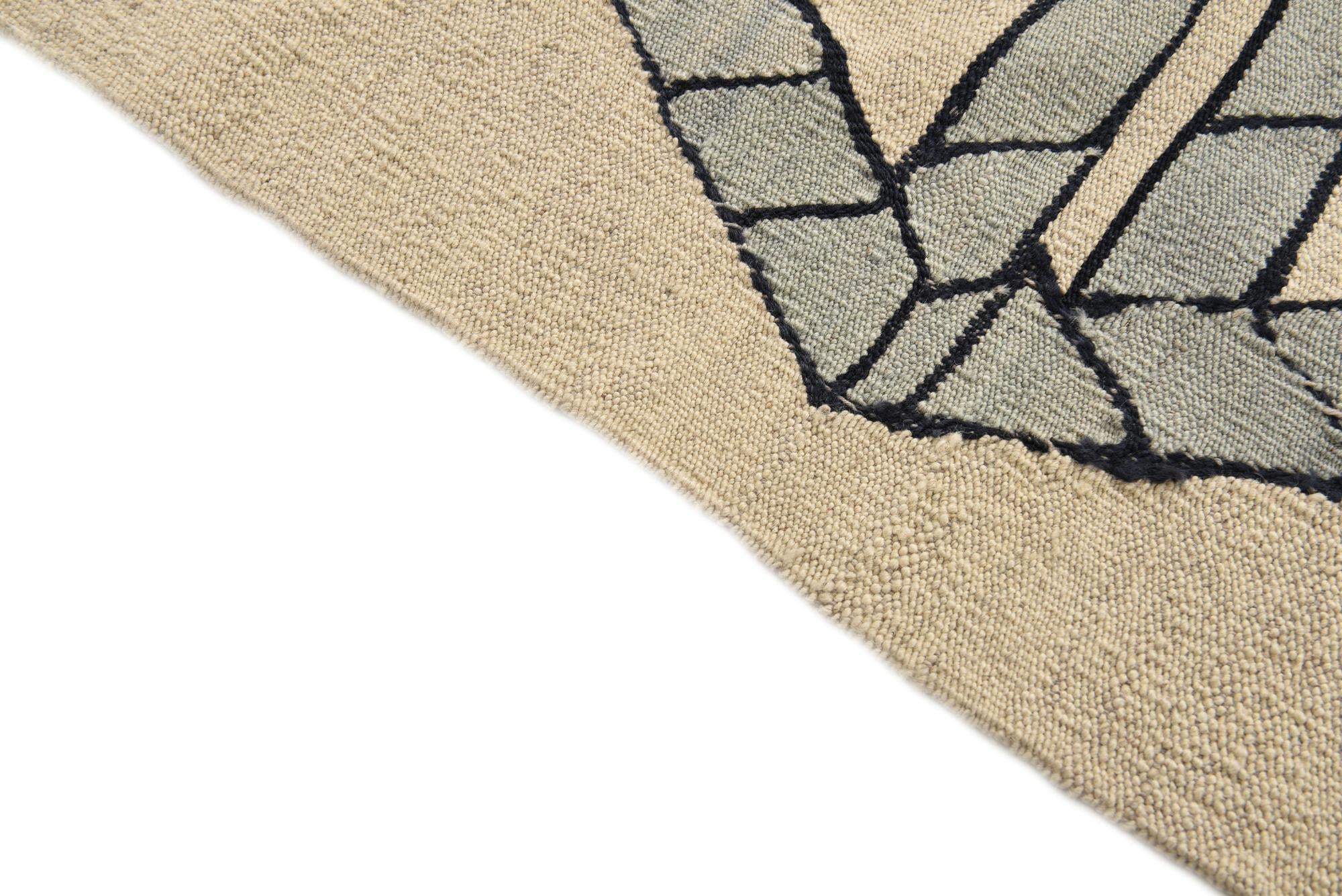 6' 10 x 9' 3 Hand Woven Kilim Modern Wool Rug