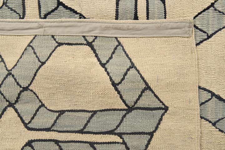6' 10 x 9' 3 Hand Woven Kilim Modern Wool Rug