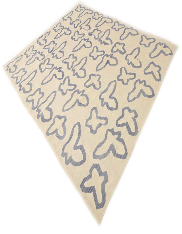 Detail image of 8' x 9' 6  Hand Woven Kilim Modern Wool Rug