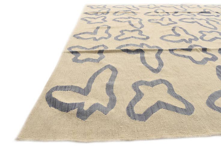 Detail image of 8' x 9' 6 Hand Woven Kilim Modern Wool Rug