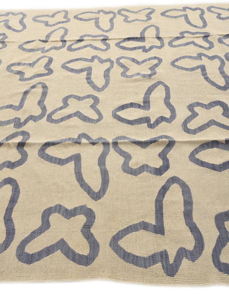 Detail image of 8' x 9' 6  Hand Woven Kilim Modern Wool Rug