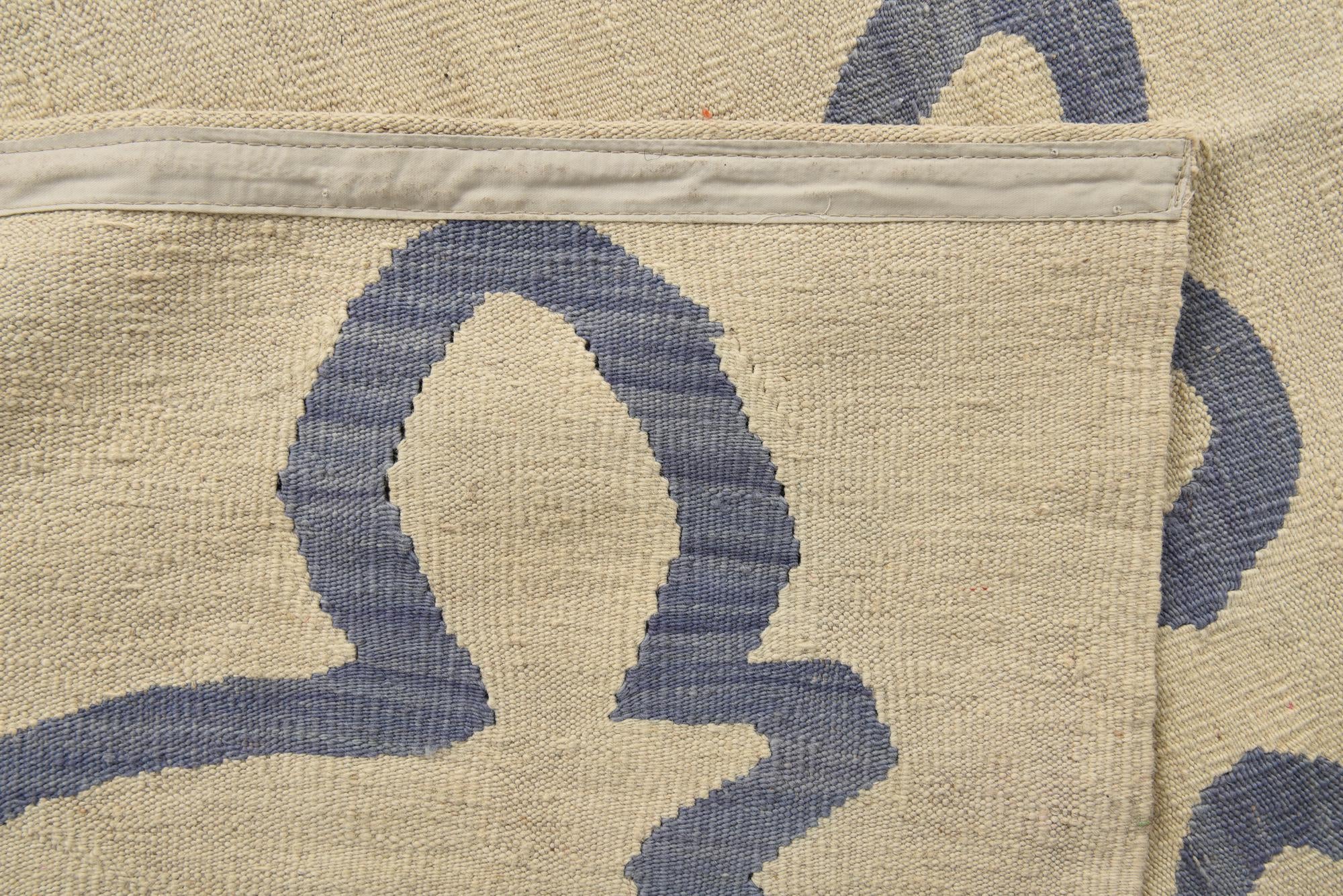 8' x 9' 6 Hand Woven Kilim Modern Wool Rug