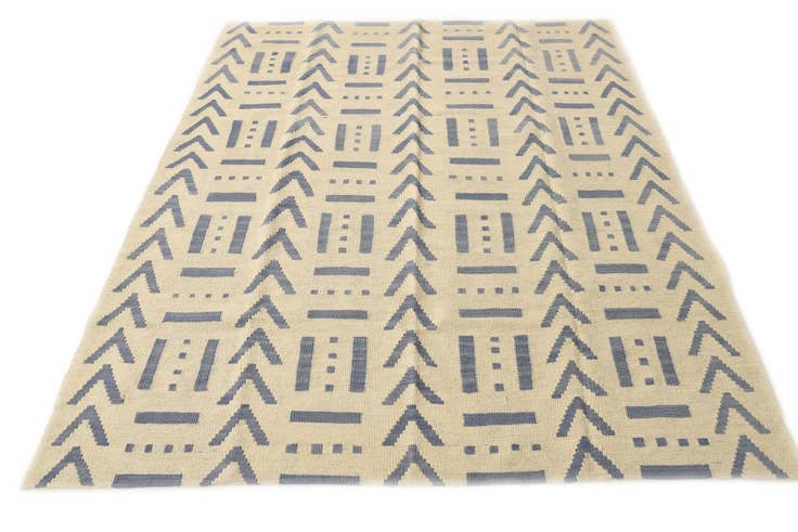 Detail image of 5' 2 x 6' 5 Hand Woven Kilim Modern Wool Rug