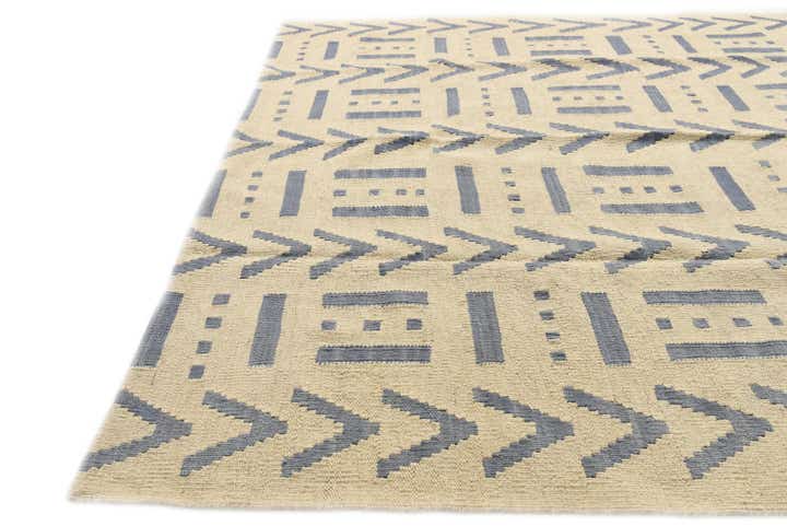 5' 2 x 6' 5 Hand Woven Kilim Modern Wool Rug