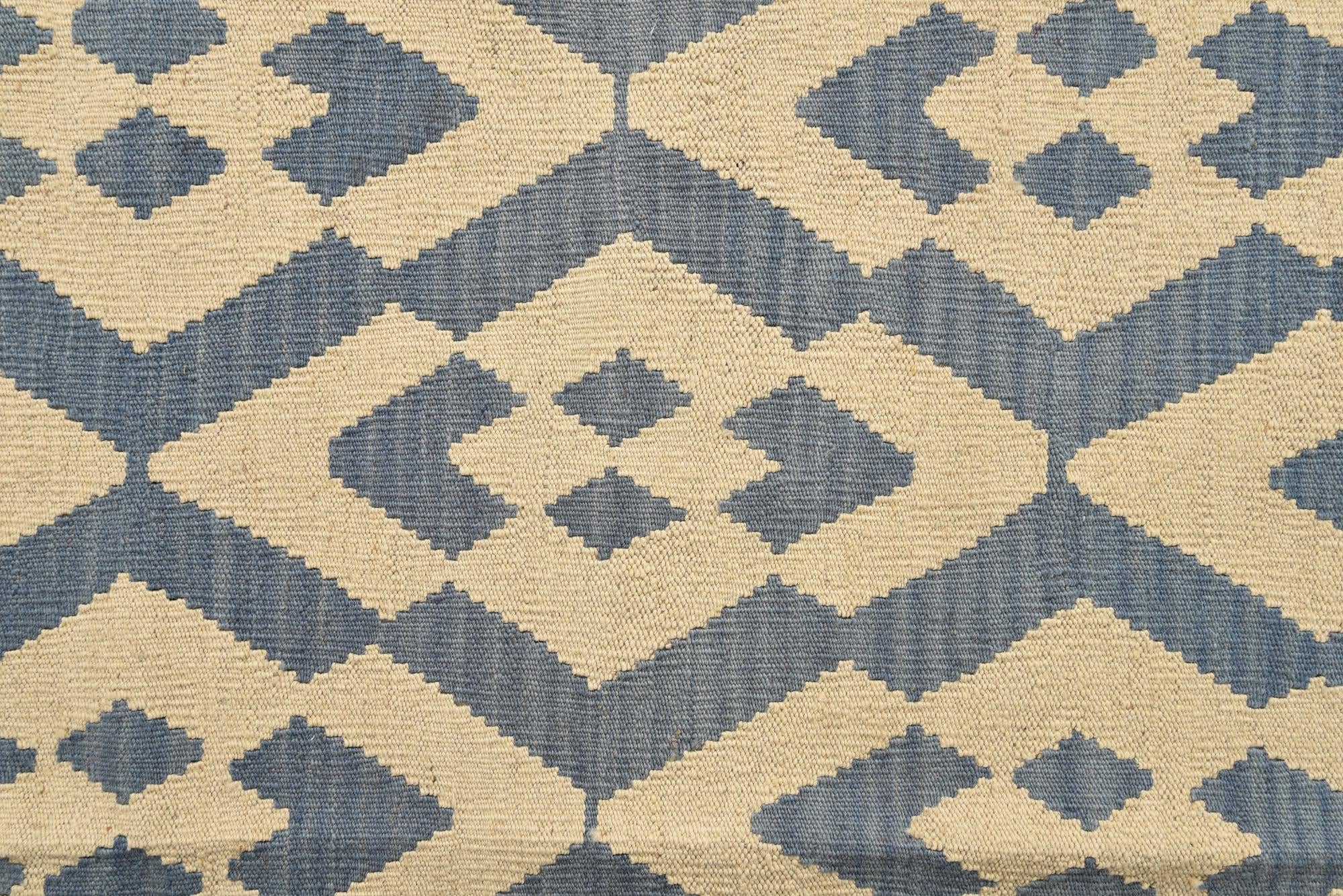 6' 2 x 8' 2 Hand Woven Kilim Modern Wool Rug
