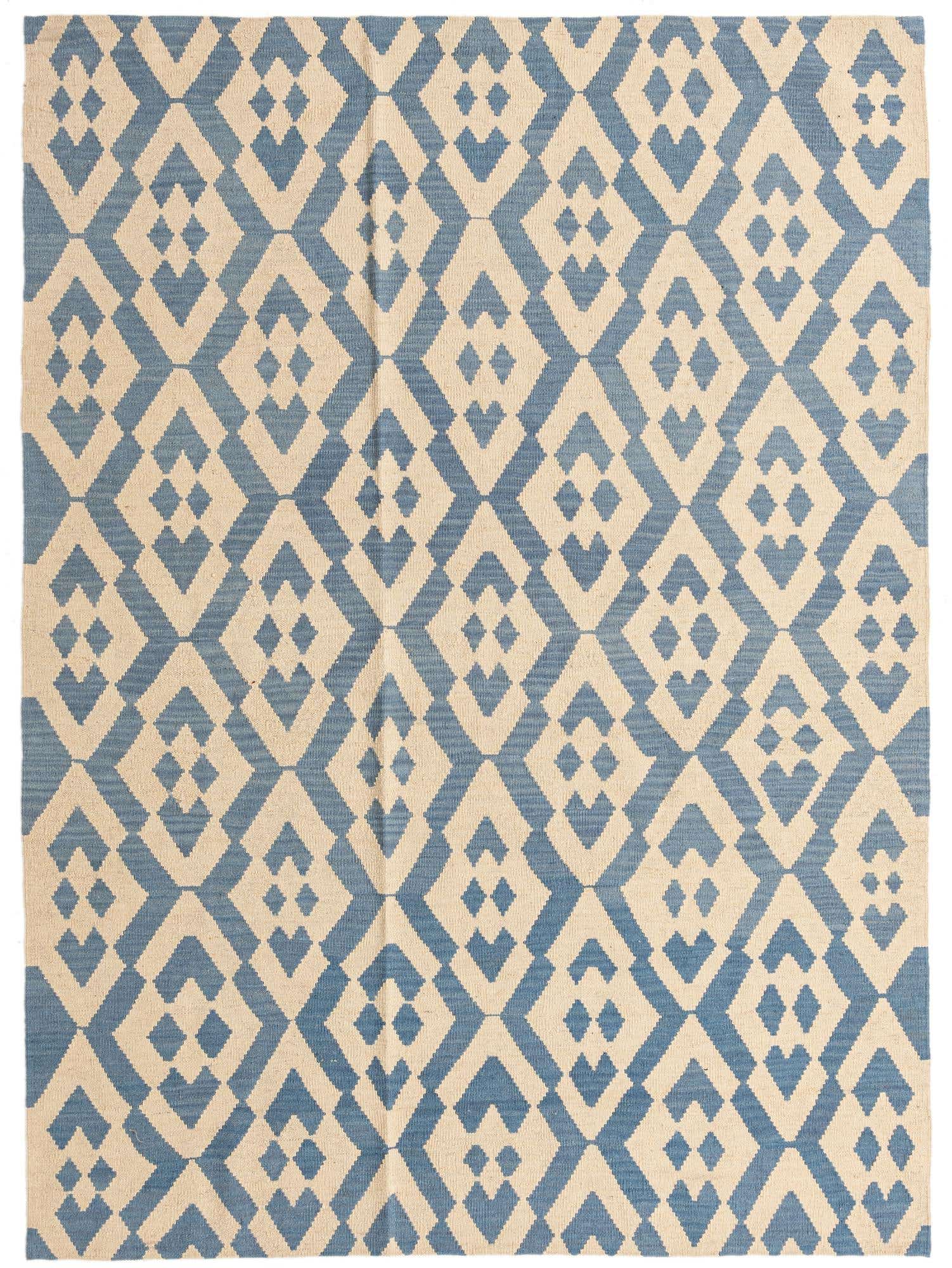 6' 2 x 8' 2 Hand Woven Kilim Modern Wool Rug