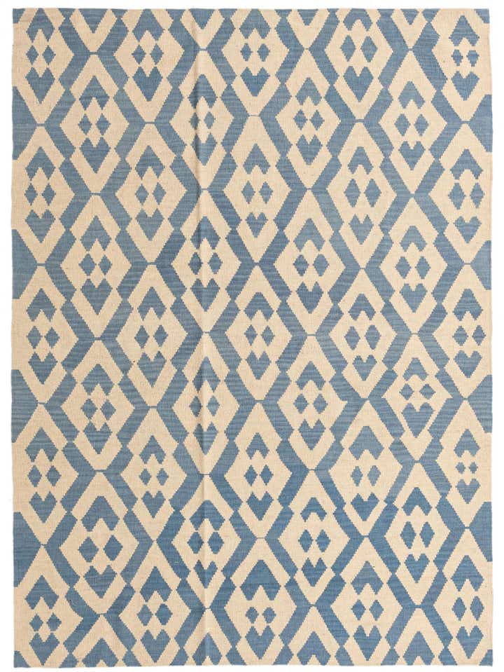 6' 2 x 8' 2 Hand Woven Kilim Modern Wool Rug
