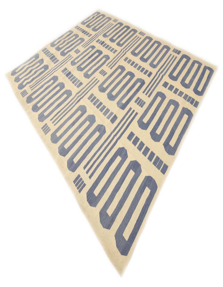 Detail image of 8' 4 x 10' 2  Hand Woven Kilim Modern Wool Rug