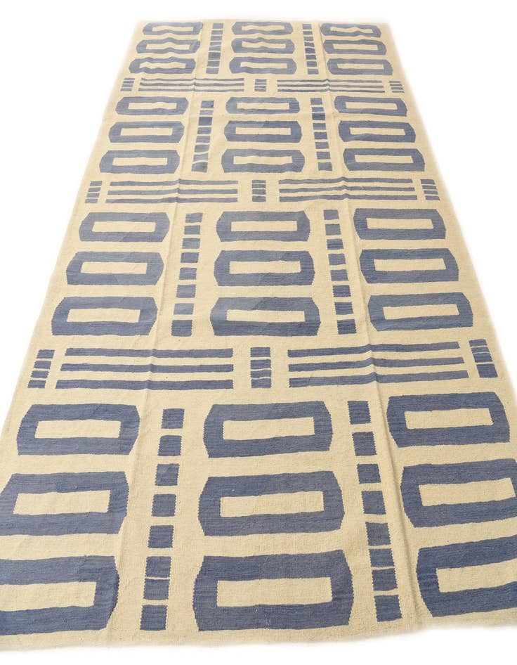 Detail image of 8' 4 x 10' 2  Hand Woven Kilim Modern Wool Rug