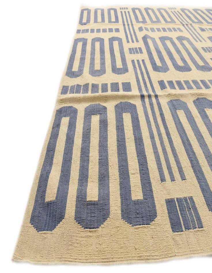 Detail image of 8' 4 x 10' 2  Hand Woven Kilim Modern Wool Rug