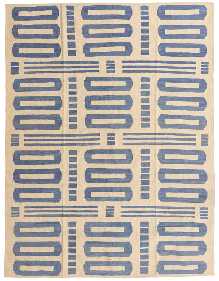 Detail image of 8' 4 x 10' 2 Hand Woven Kilim Modern Wool Rug