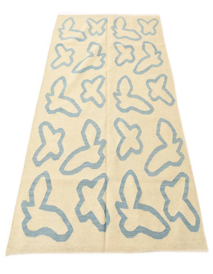 Detail image of 5' 1 x 6' 6  Hand Woven Kilim Modern Wool Rug