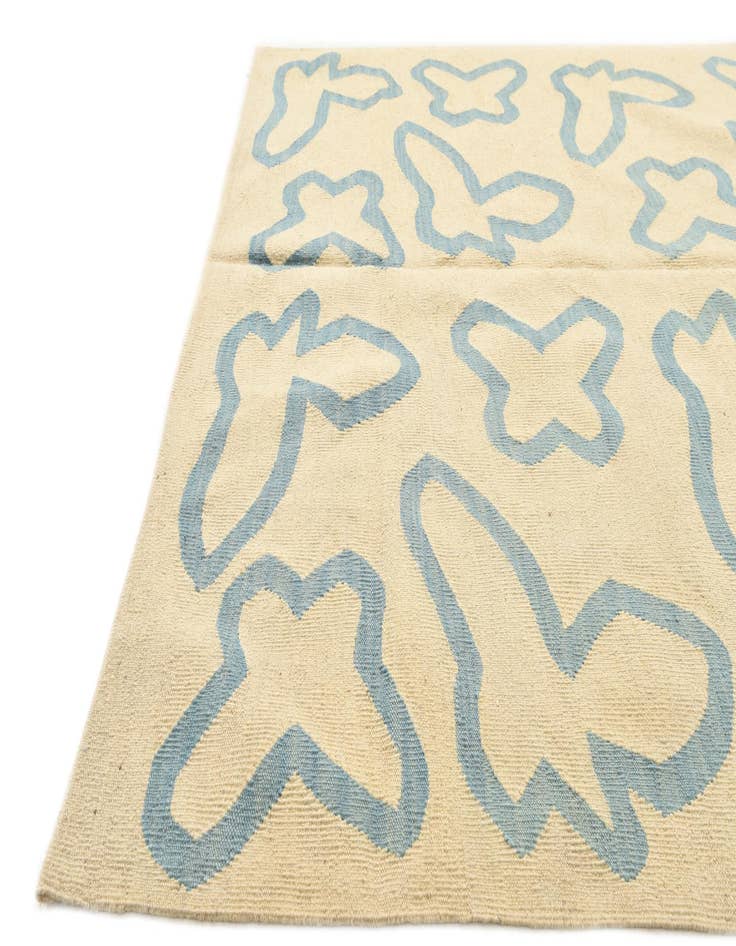 Detail image of 5' 1 x 6' 6  Hand Woven Kilim Modern Wool Rug
