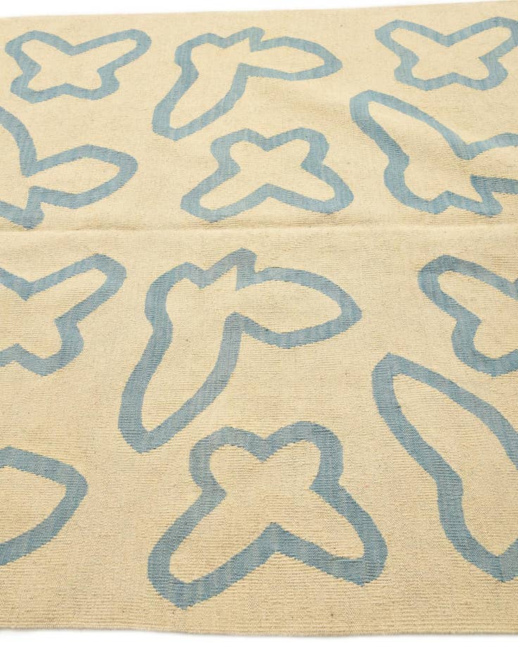 Detail image of 5' 1 x 6' 6  Hand Woven Kilim Modern Wool Rug