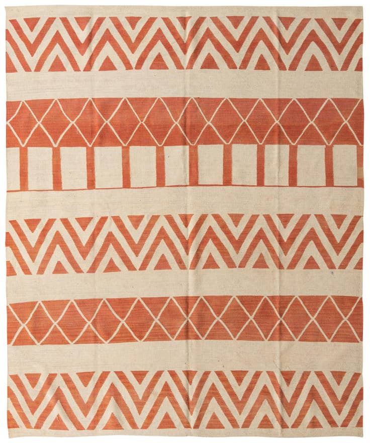 Detail image of 8' 3 x 10' Hand Woven Kilim Modern Wool Rug