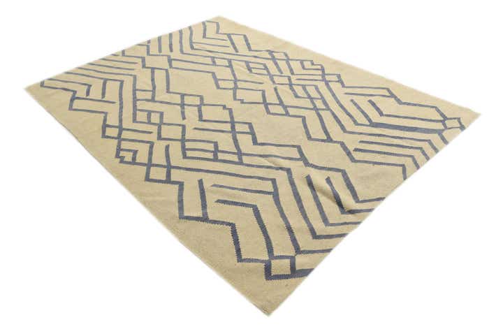 6' x 8' 2 Hand Woven Kilim Modern Wool Rug