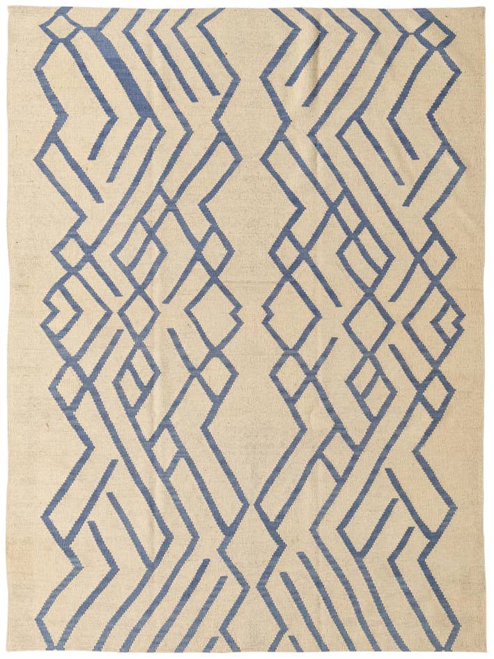 Detail image of 6' x 8' 2 Hand Woven Kilim Modern Wool Rug