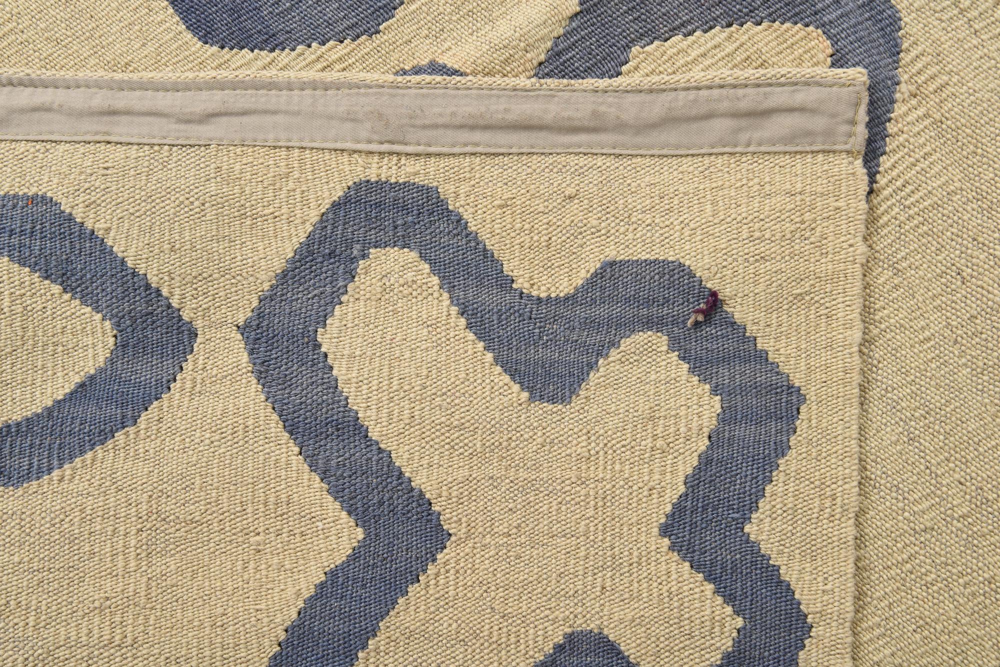 6' 2 x 7' 9 Hand Woven Kilim Modern Wool Rug