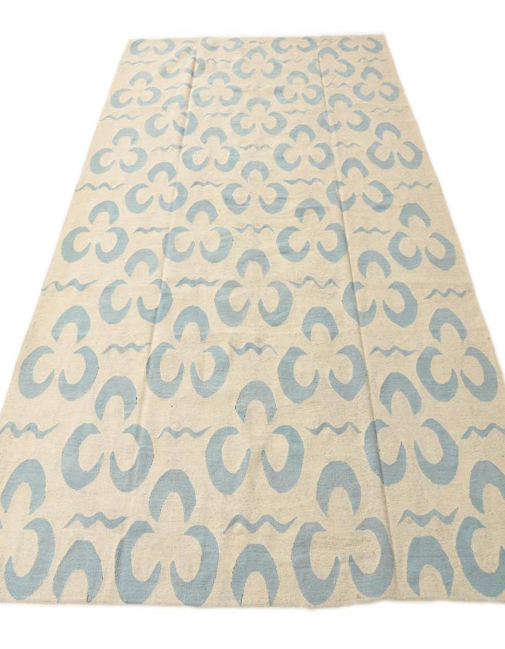 Detail image of 8' 4 x 9' 4  Hand Woven Kilim Modern Wool Rug