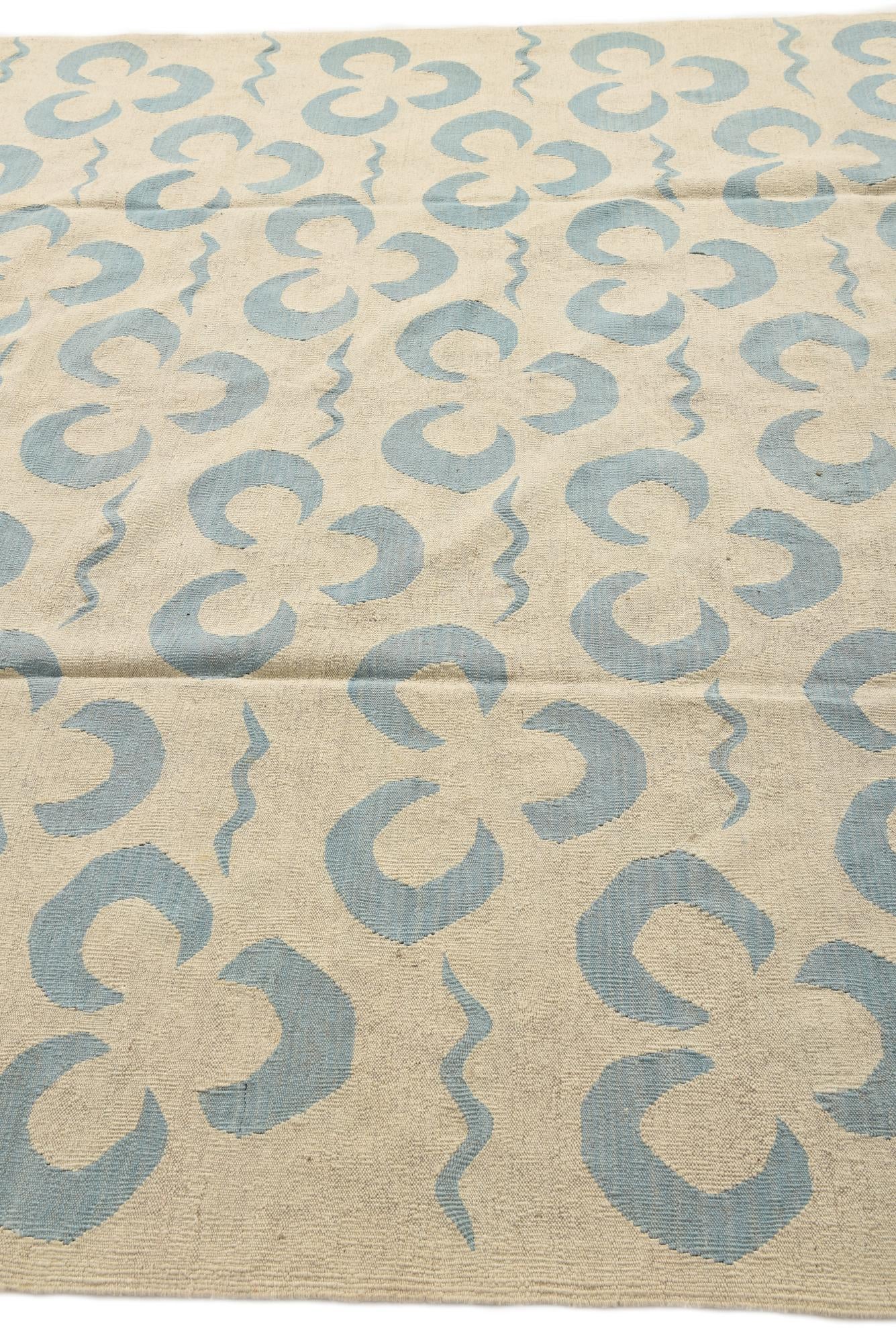 8' 4 x 9' 4 Hand Woven Kilim Modern Wool Rug