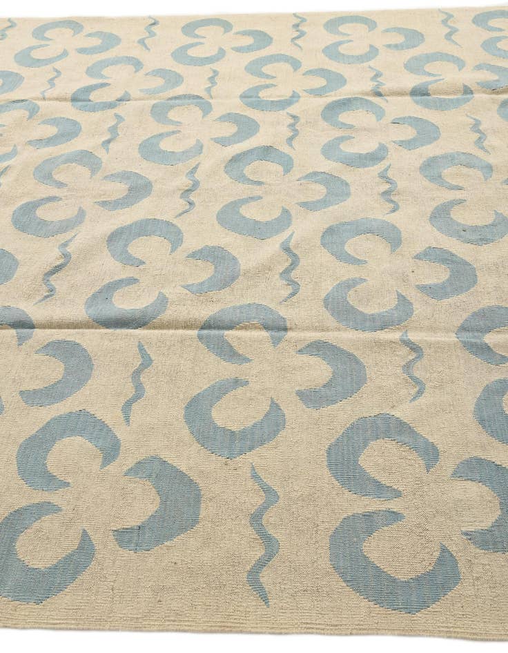 Detail image of 8' 4 x 9' 4  Hand Woven Kilim Modern Wool Rug