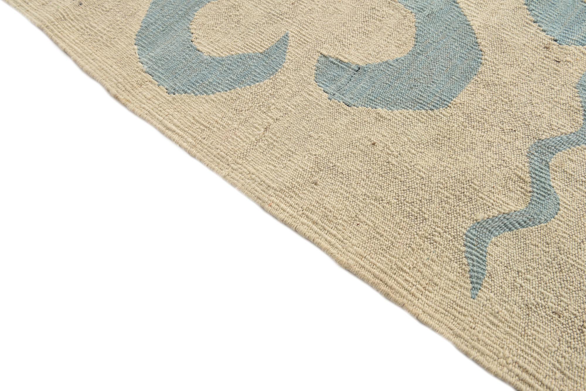 8' 4 x 9' 4 Hand Woven Kilim Modern Wool Rug