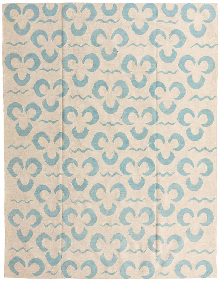 Detail image of 8' 4 x 9' 4 Hand Woven Kilim Modern Wool Rug